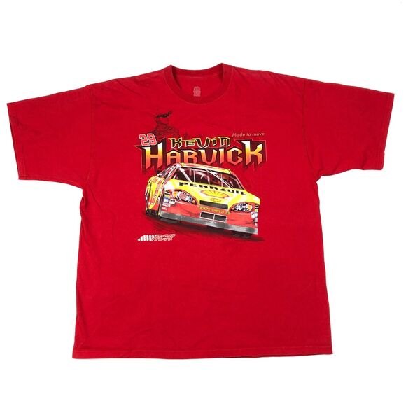 Kevin Harvick 29 Nascar Racing Tee T Shirt Red Size XL B14 - Picture 1 of 5
